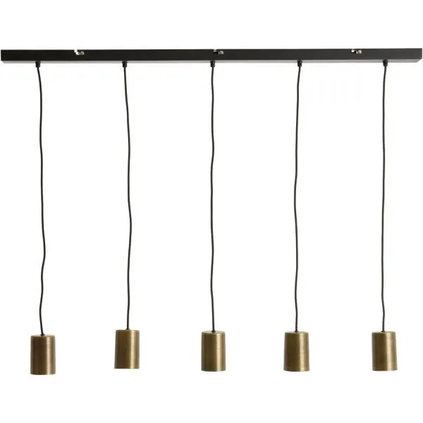 Hanglamp Trecate ruw antiek brons 5-lichts