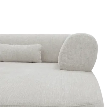 Hoeksalon DOMENICO Longchair Rechts - Cream