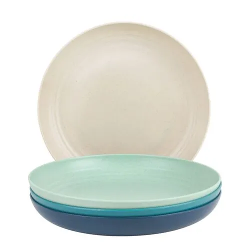 9" Dinnerware Plate - 4 Pack in Assorted Colors