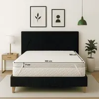 Colchoneta Topper 100x190 en Jackard Blanco