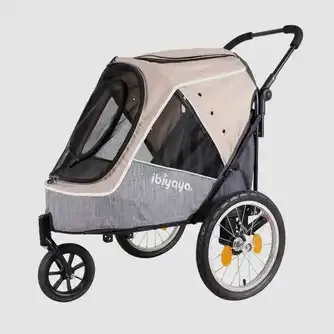 Ibiyaya Happy Pet Trailer and Jogger Beige