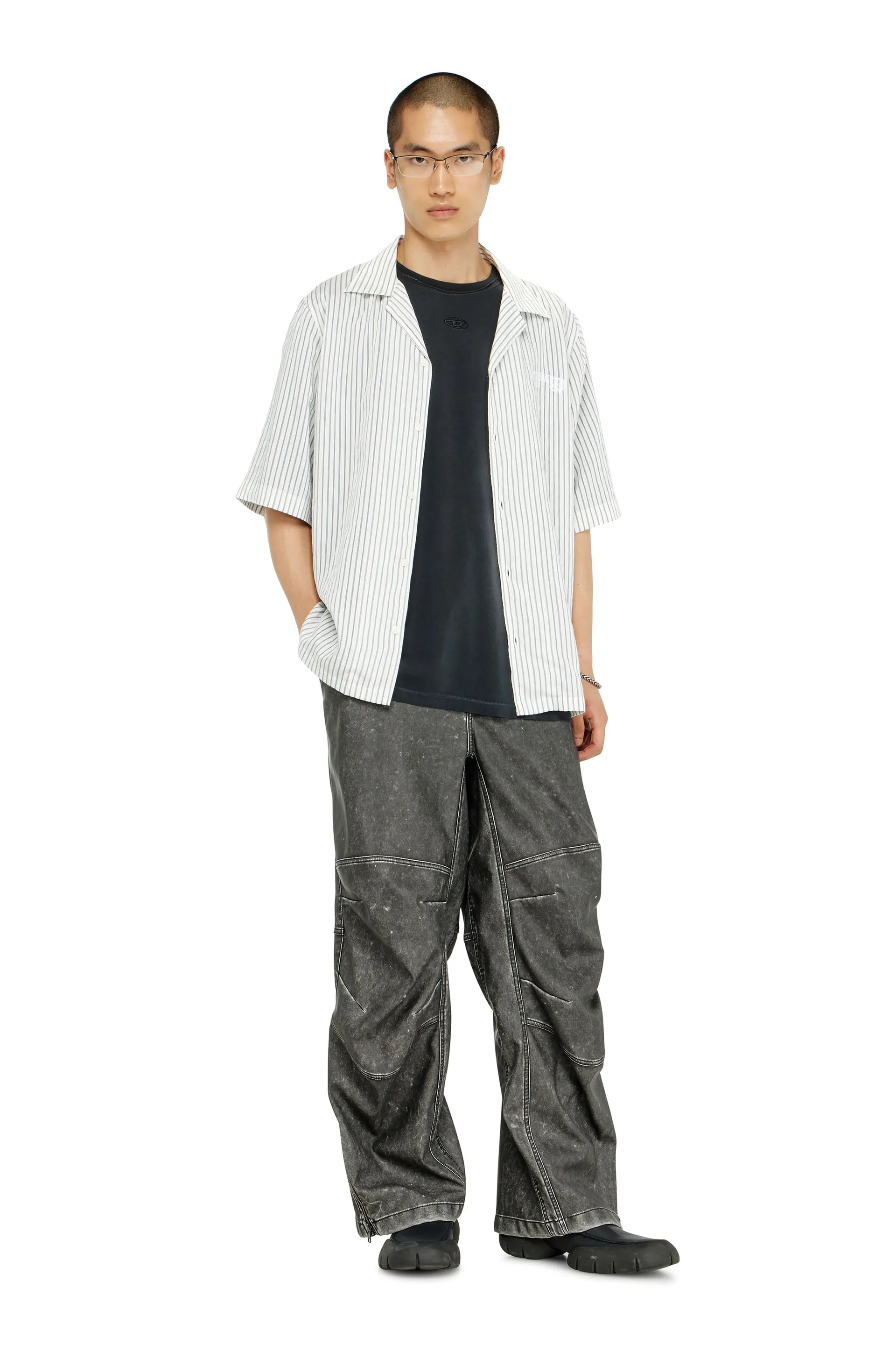 Faded T-shirt with ripped pocket detail