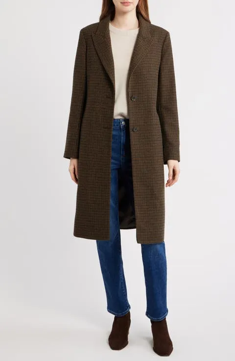 Lauren Ralph Lauren Wool Blend Tweed Coat