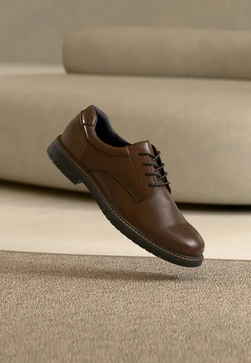 Pensko med snøring - dark brown