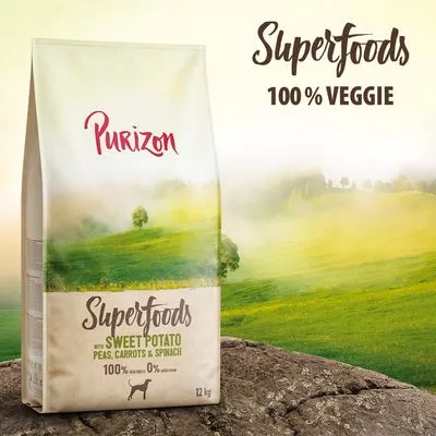 Purizon Superfoods Veggie patates douces avec petits pois, carottes et épinards