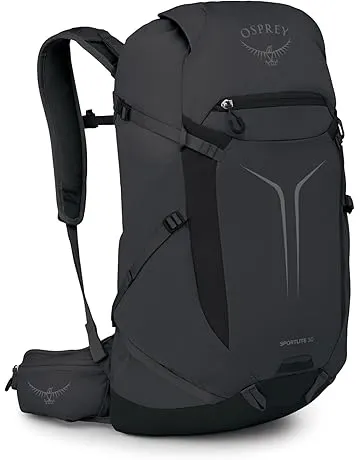 Osprey Sportlite 30L Lightweight Hiking Backpack for Men and Women - Everyday Hiking Bag - Travel Daypack, Raven Black