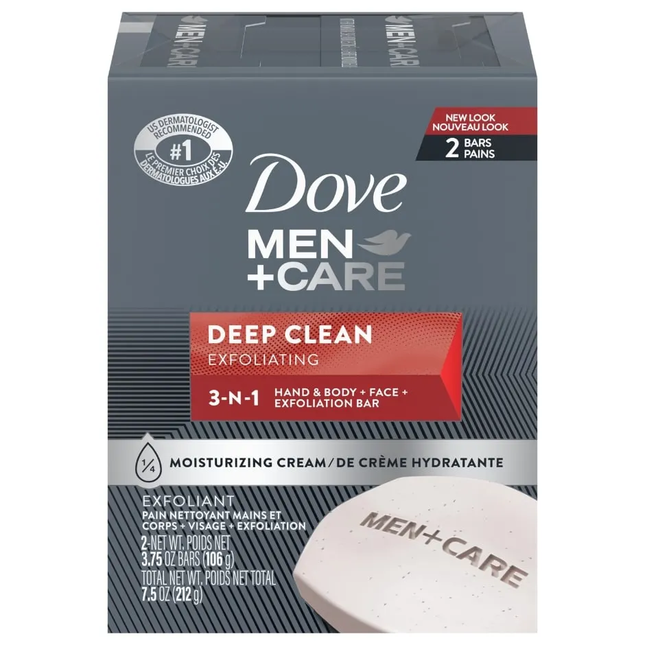 Dove Men+Care Men's Bar Soap Deep Clean 3.75 oz