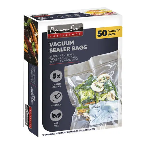 Variety Pack Vacuum Sealer Bags - 50 pack