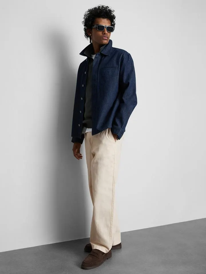 Pantalon chino baggy à taille mi-haute