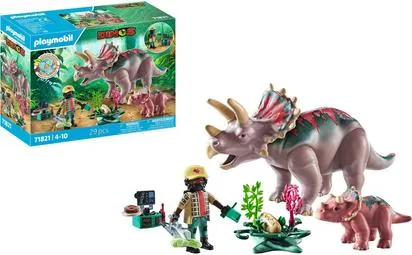 TRICERATOPS AVEC BEBE ET EXPLORATEUR - 71821