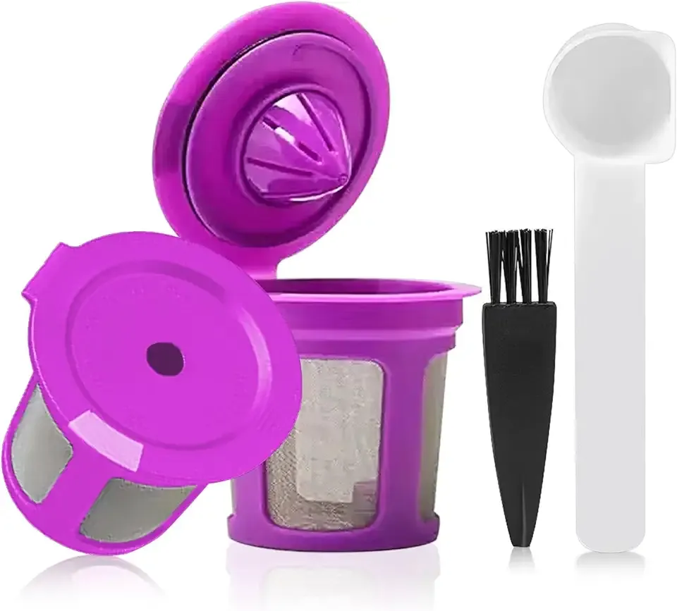 2 Pack Reusable K Cups for Keurig 1.0 & 2.0, Universal Refillable Coffee Filter Pods Compatible with K-Elite K-Classic, BPA Free