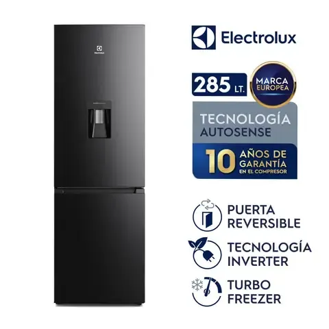 Refrigerador Inverter ERBA29V2HVB 285L No Frost Bottom Freezer
