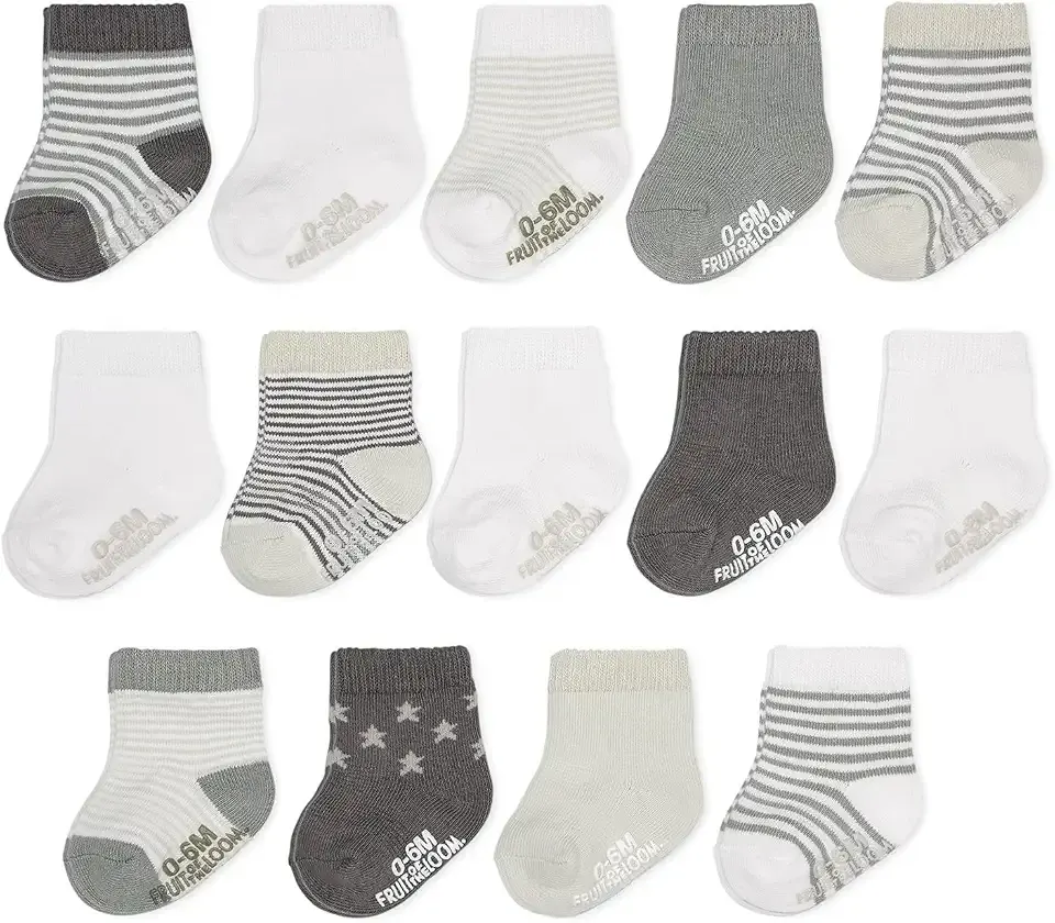 Baby & Toddler Grow & Fit Flex Zones Cotton Stretch Socks - Unisex, Girls, Boys