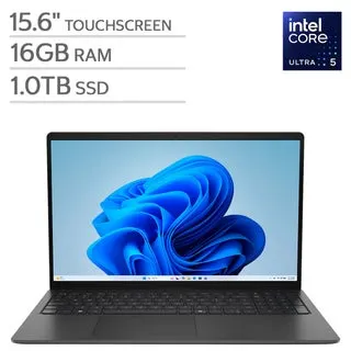Dell 15.6" Touchscreen Laptop - Intel Core Ultra 5 Series 2 Processor - FHD (1920x1080) - 16GB RAM - 1TB SSD - Carbon Black - Windows 11 Home