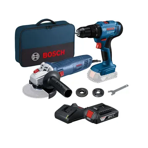 Rotomartillo Inalámbrico 18V GSB 183-li + Esmeril Alámbrico 4 1/2" 710W + Batería + Cargador