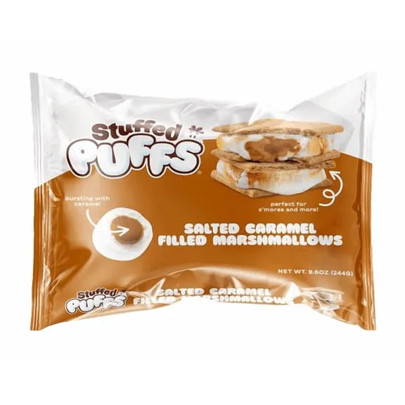 Stuffed Puffs Filled Marshmallows, Salted Caramel, 8.6 oz