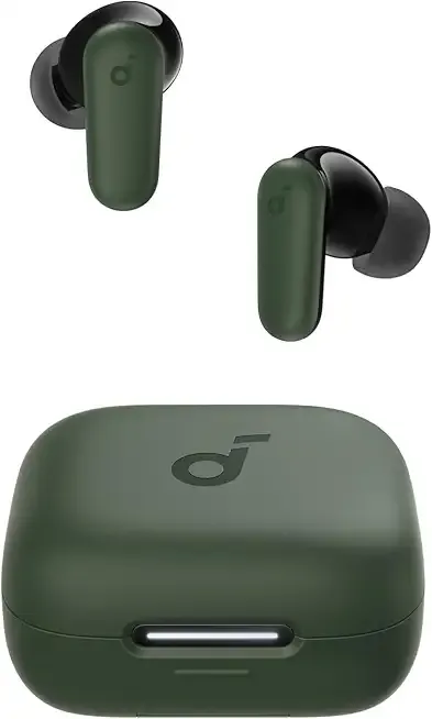Soundcore P30i by Anker Noise Cancelling Earbuds, Strong and Smart Noise Cancelling, Powerful Bass, 45H Playtime, 2-in-1 Case and Phone Stand, IP54, Wireless Earbuds, Bluetooth 5.4 (Green)