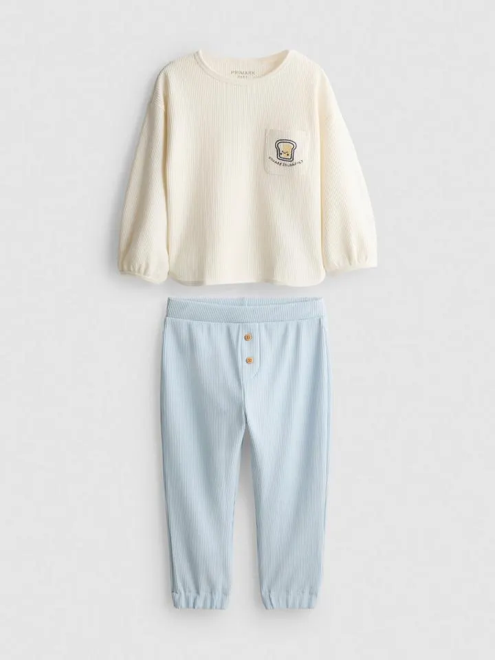 0–18 mois | Sweat-shirt et bas de jogging en coton nouveau-né