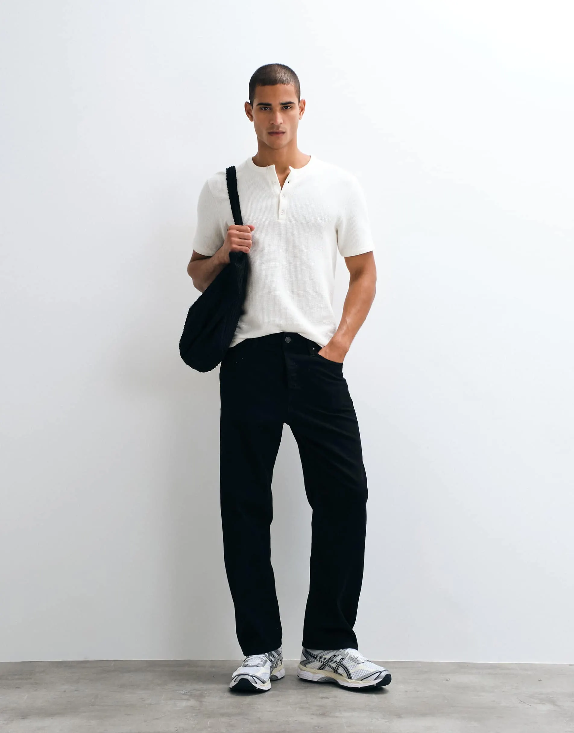 Jack & Jones Alex baggy jean in black