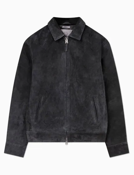 Elijah Cow Suede Jacket Navy