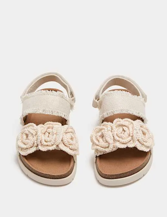 Kids' Double Strap Crochet-Style Sandals (4 Small-2 Large)