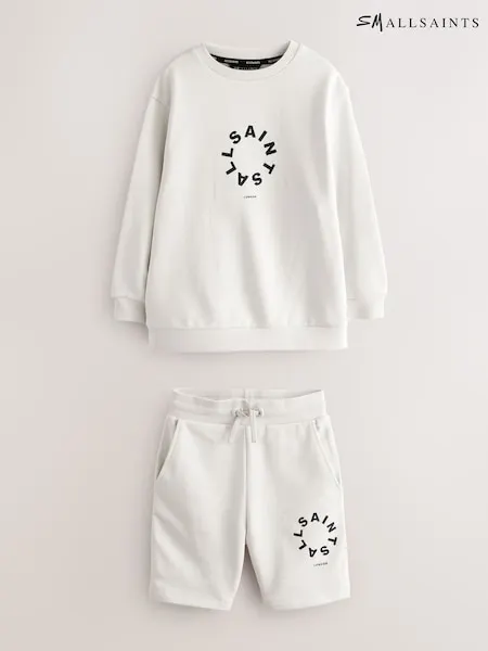 smALLSAINTS Light Grey Oversized Tierra Sweatshirt and Shorts Set