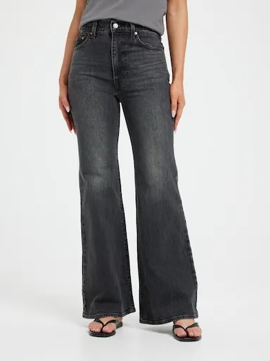 Levi's Ribcage Bell Jeans In On The Town No Crackle