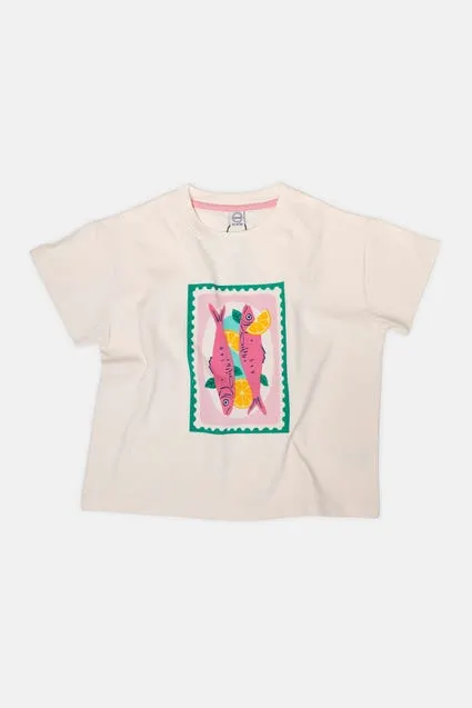 Kids T-shirt katoen met sardines