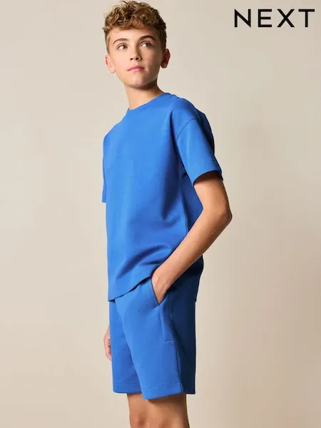 Black Relaxed Fit Heavyweight T-Shirt and Shorts Set (3-16yrs)