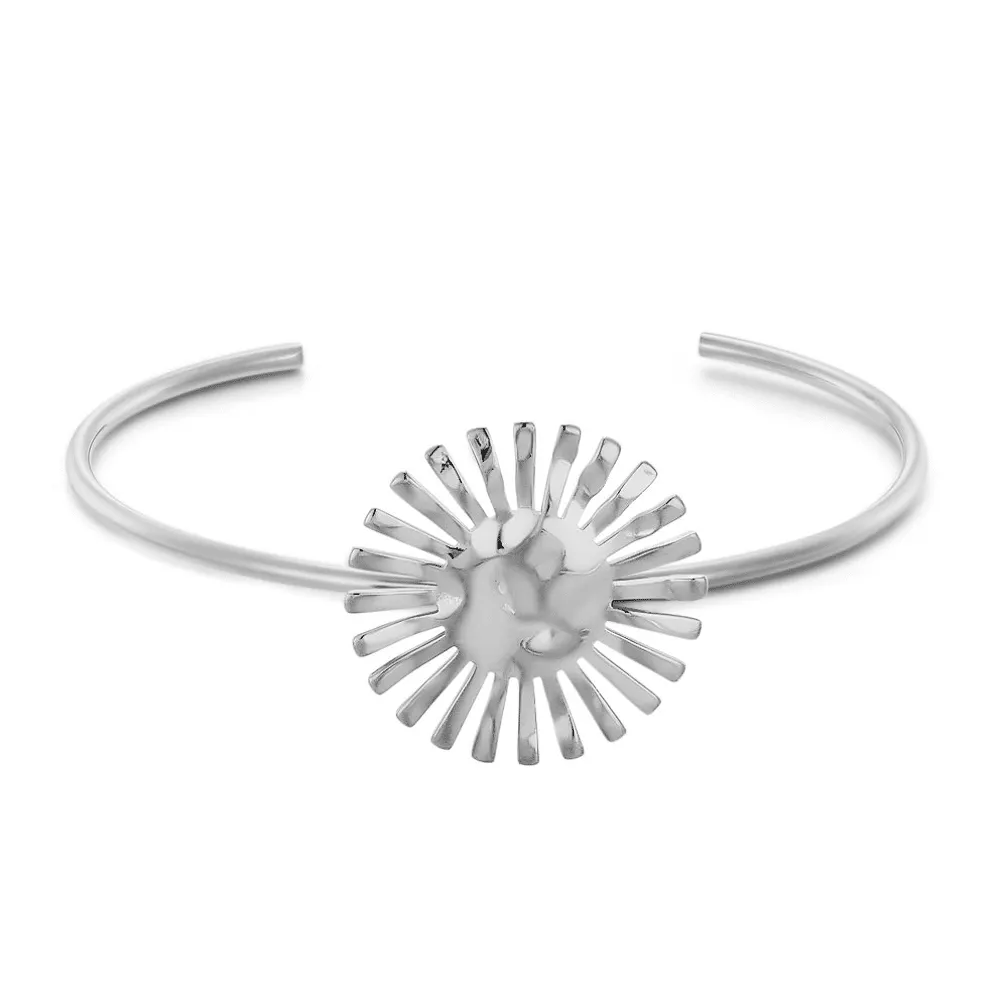 Armband in edelstaal, zonvorm