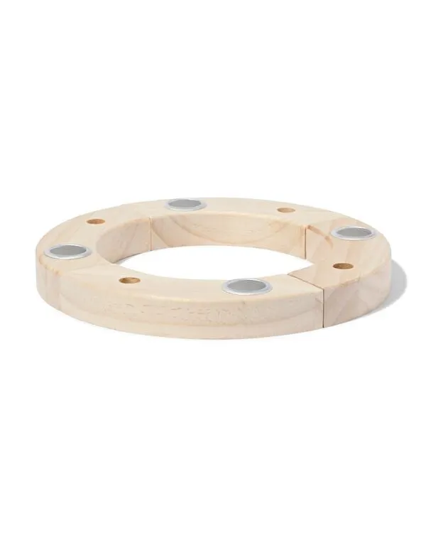houten jaarring kandelaar