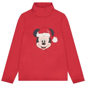 Sous-pull col roulé avec print Mickey Disney de Noël pour garçon