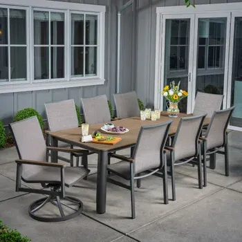 SunVilla Sara 9-piece Outdoor Patio Dining Set