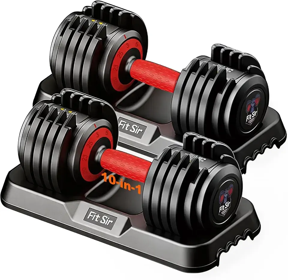 Adjustable Dumbbell Set, 10-in-1 25LB/50LB/90LB Ajustable Dumbbells with Safe Locking System, Enclosed Storage Tray, 1 Sec Fast Adjustment, Comfortable Non-Slip Textured Grip, Suitable for Home Gym Workouts Men and Women