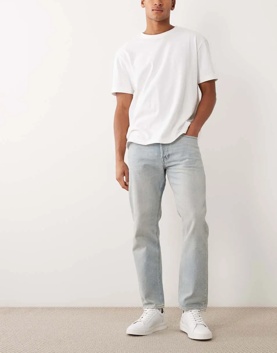 Jack & Jones Chris straight fit jeans in light blue