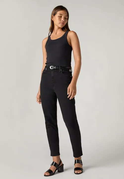 HIGH WAIST MOM JEAN - Mammajeans - flash black
