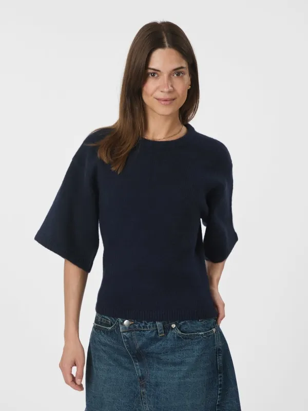 Asha Knit Tee Navy