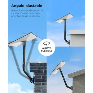 Soporte para Antena Starlink Mini Exterior Tubo Extensible 82cm Caño 25mm Curvado