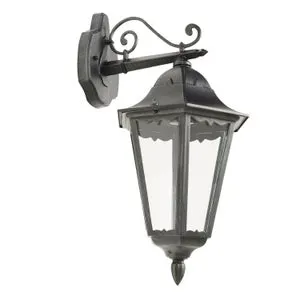Applique classico da esterno Monza discendente nero IP44 E27 INSPIRE