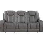 Daniel Triple Power Home Theater Leather Reclining Sofa