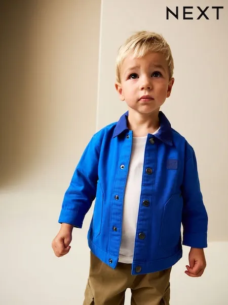 Cobalt Blue Canvas Overshirt (3mths-7yrs)