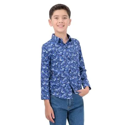 Camisa Hummo Kids Niño Manga Larga Diseño Dinosaurios