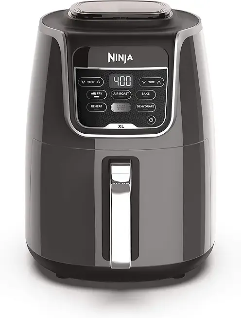 Ninja | XL Single Basket Air Fryer | 5.5 QT Capacity fits 3lbs of Wings | 5-in-1Air Fry, Roast, Bake,Reheat & Dehydrate |Dishwasher Safe Parts & Recipe Guide | Grey |AF150AMZ