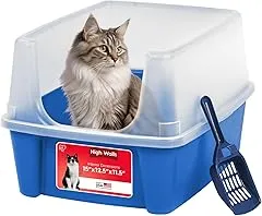 IRIS USA Large Open Top Cat Litter Box wit…