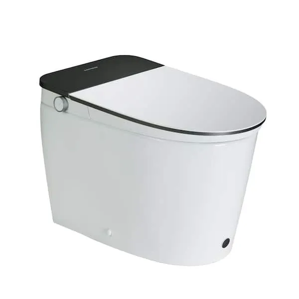 Casta Diva Elongated Electric Bidet Toilet 1.28 GPF in White with Auto Open Close, Foam Schield, Kid-Friendly, Auto Temp Control