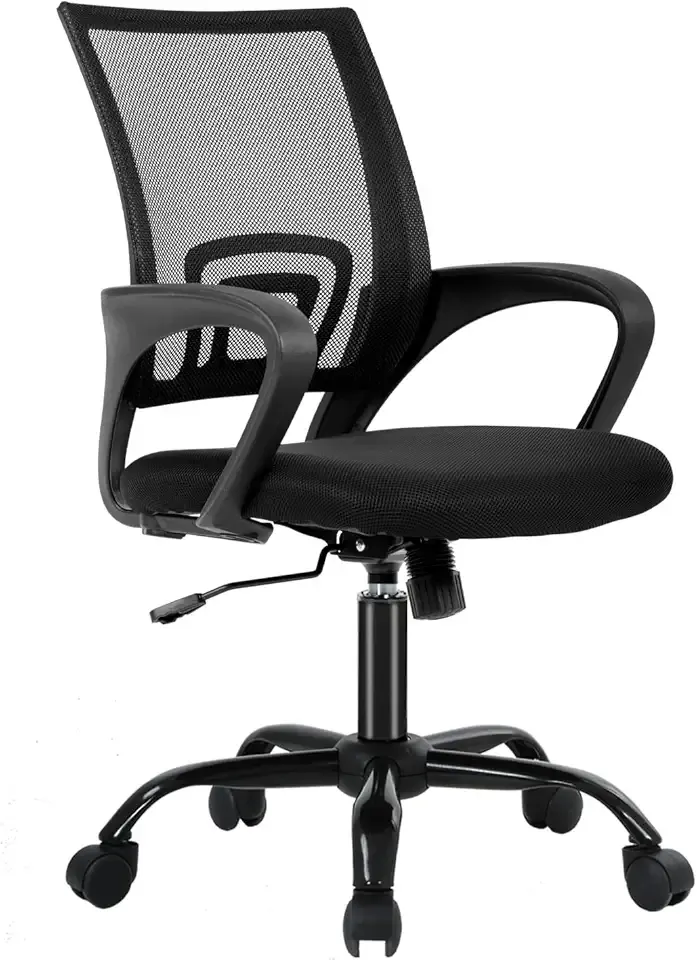 BestOffice Office Chair Ergonomic Cheap Desk Chair Mesh Computer Chair Lumbar Support Modern Executive Adjustable Stool Rolling Swivel Chair for Back Pain (Black)