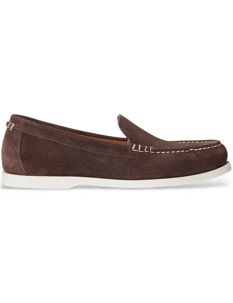 Merton Suede Venetian Loafer Dark Brown