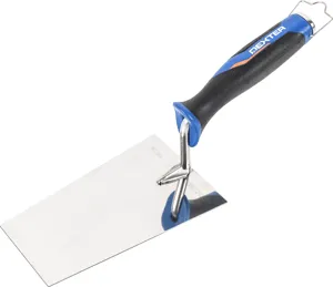 Cazzuola quadrata DEXTER lama in inox L 18 cm manico bimateriale L 32.5 cm