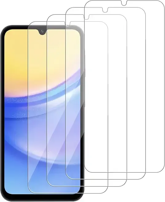 4 Pack Glass Screen Protector Compatible for Samsung Galaxy A15 5G /A15 4G 6.5 Inches [9H Hardness]-HD Screen Tempered Glass, A156M/DSN 6.5",Scratch Resistant,Easy Install A156u SM-A156vl