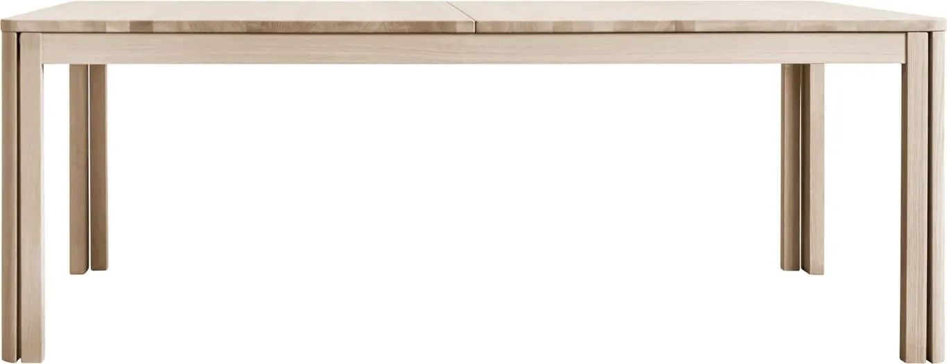 Editions by Skovby spisebord 200 - 356 x 100 cm Spisebord 25, massiv hvitoljet heltre eik, inkl. 3 ileggsplater (plass til 6)